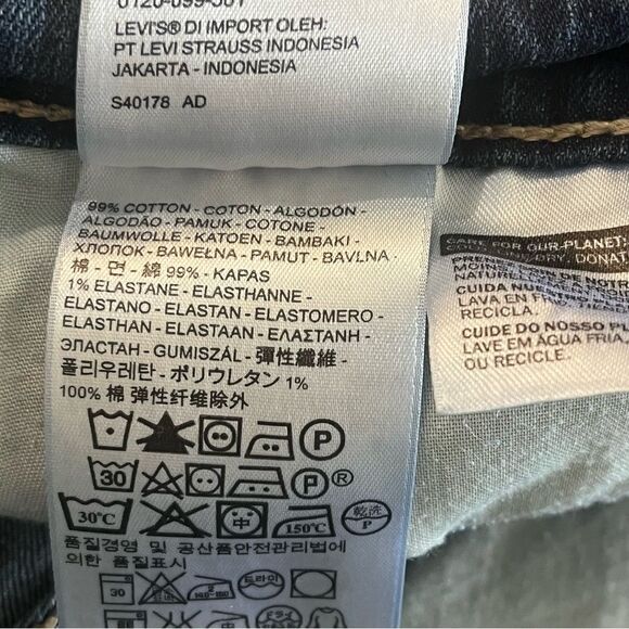 Levi’s Mid-Rise Distressed Blue Denim Skinny Jeans Size W28 L32 6M - Picture 8 of 9